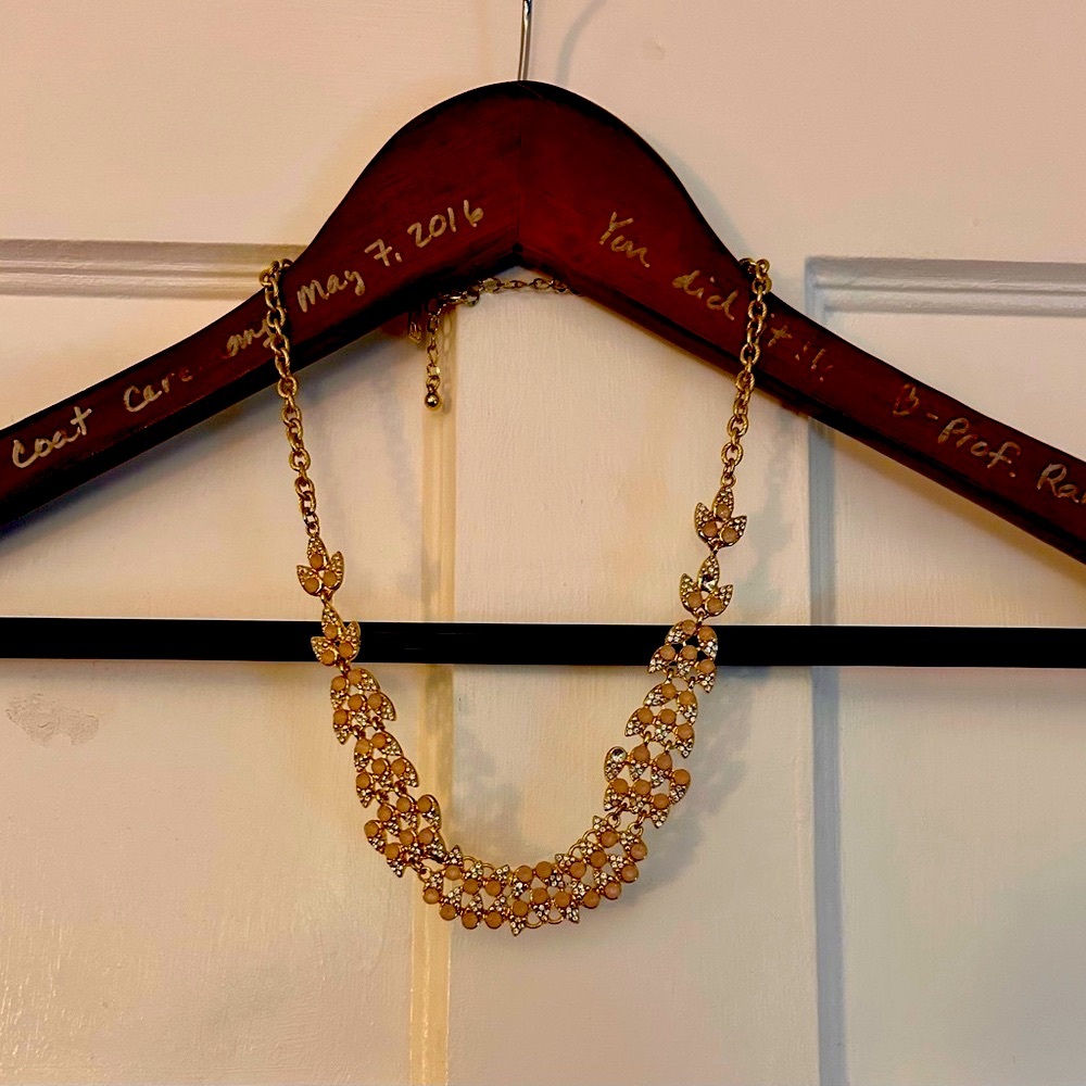 Gold and Pink Layered Necklace with Elegant Design